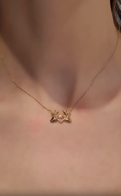 Hand Love Heart Necklaces