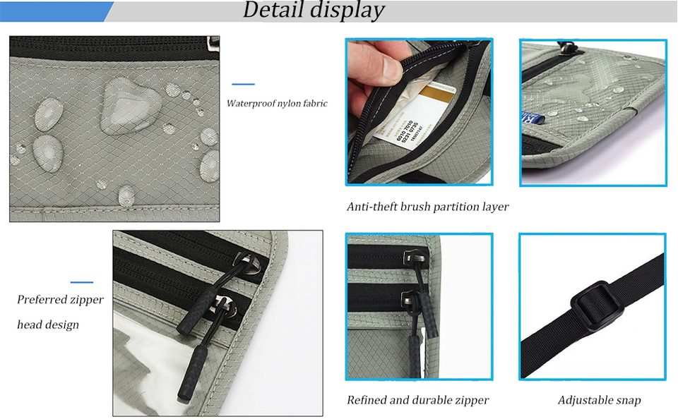 RFID Travel Neck Wallet