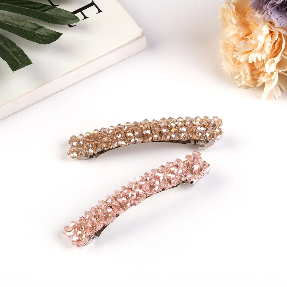 Barrette Rhinestone Hair Clip-Pack of 2