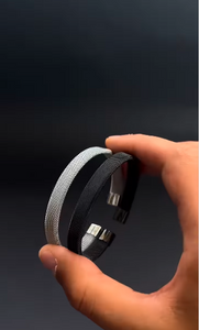 Men's Stainless Steel Mesh Cuff Bracelet