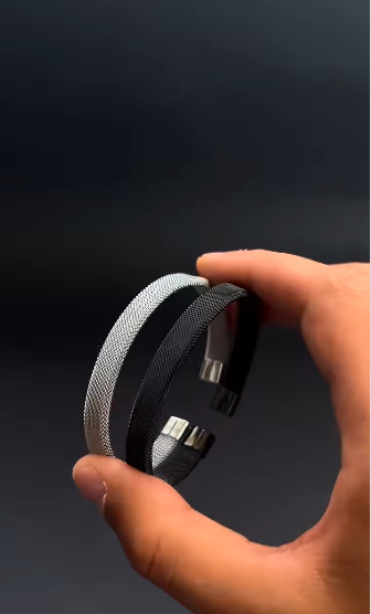Men's Stainless Steel Mesh Cuff Bracelet