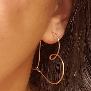 Heart Hoops Earrings