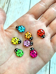 Multi Color Ladybug Pins- Pack of 4