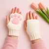 Cat paw fingerless gloves crochet pattern