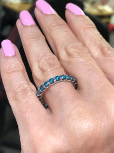 Blue Diamond Ring