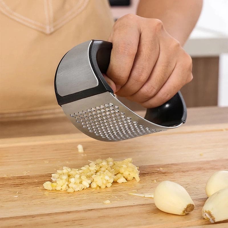 Stainless Steel Garlic Press & Crusher