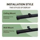 Ceiling or Wall Curtain Track- 20 Feet(Black）