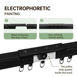 Ceiling or Wall Curtain Track- 20 Feet(Black）