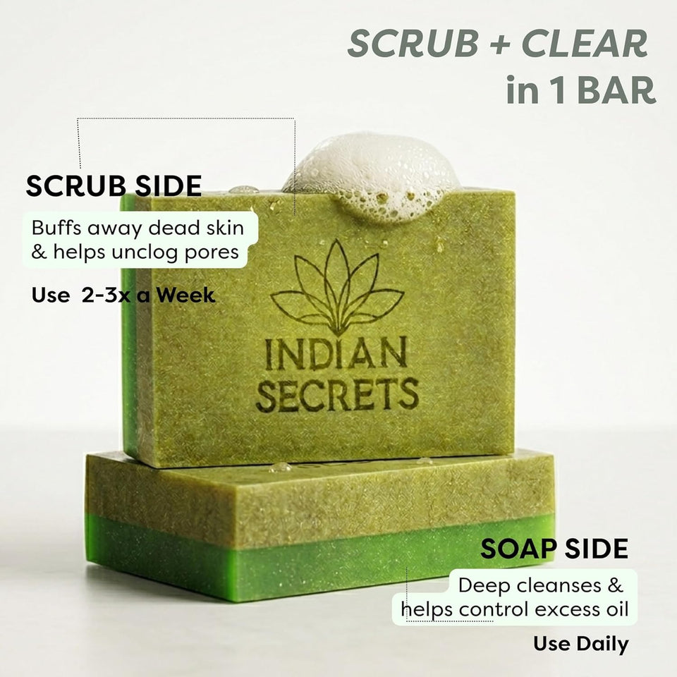 Indian Secrets Salicylic Acid & Neem Scrub Soap