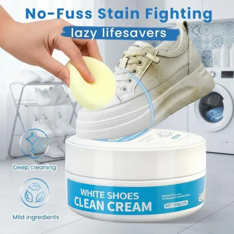 Our Most Viral White Shoe Cleaning Cream™( With Free Sponge🔥 )