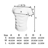 Men Shaper Muscle Chest Shoulders Padded Underwear Compression T-Shirts