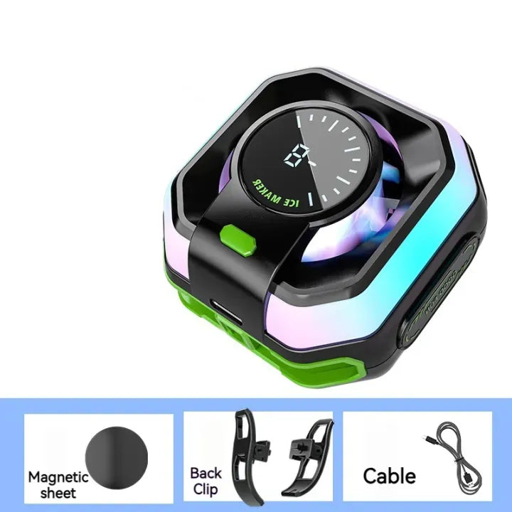 RGB Semiconductor Gaming Fan with Digital Temperature Display for iPhone & Android