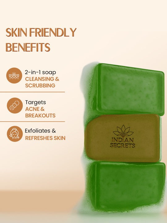 Indian Secrets Salicylic Acid & Neem Scrub Soap