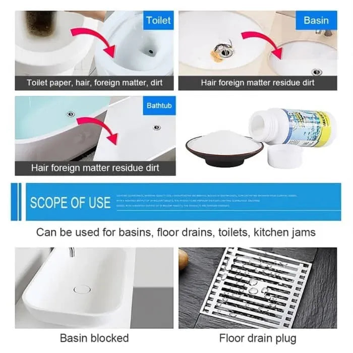 🛠️ Best Quality 280g Pipe Drain Cleaner Powder 🚿
