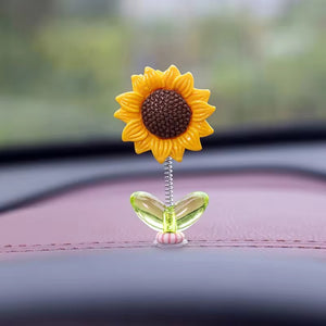 Mini Shaking Sunflower Car Dashboard Decor