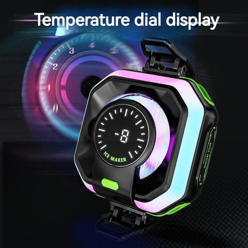 RGB Semiconductor Gaming Fan with Digital Temperature Display for iPhone & Android