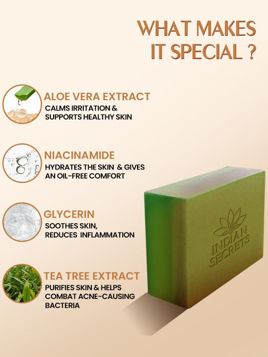 Indian Secrets Salicylic Acid & Neem Scrub Soap