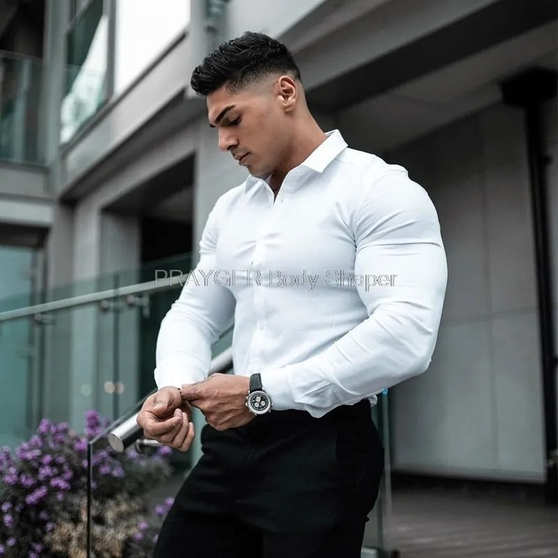 Men Shaper Muscle Chest Shoulders Padded Underwear Compression T-Shirts