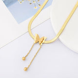 Tassel Butterfly Charms Snake Bone Chain