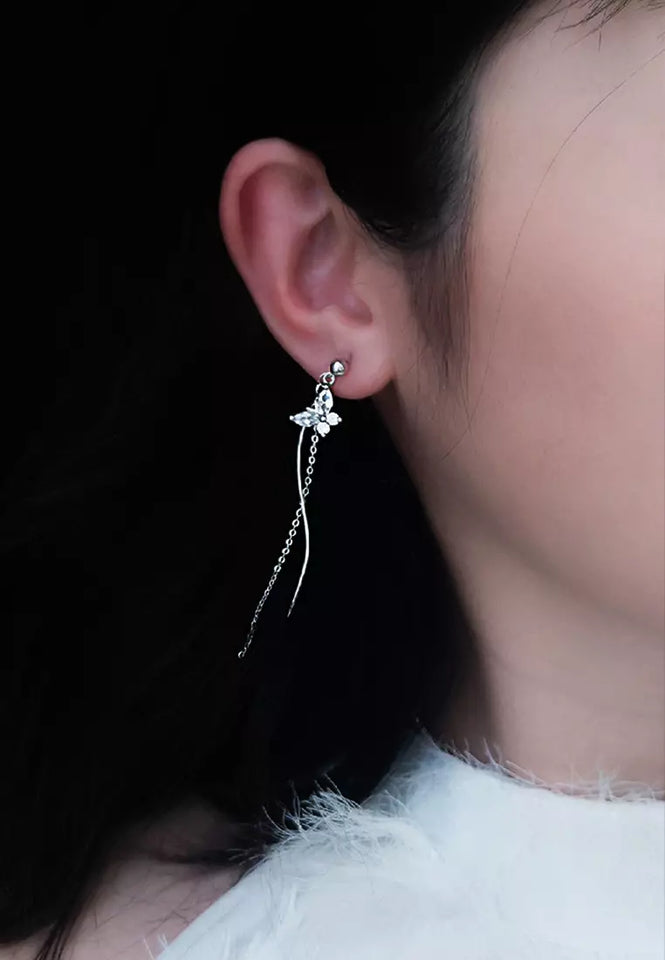 Sparkling Butterfly tassel Earrings