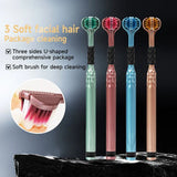Triple Sided Toothbrush Triple Head Wrap Household Soft Bristles Cleaning Daily Sensory Toothbrush
