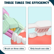 Triple Sided Toothbrush Triple Head Wrap Household Soft Bristles Cleaning Daily Sensory Toothbrush