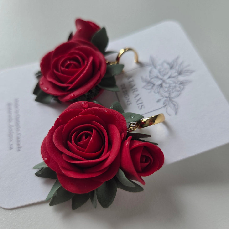 Red Rose Jewellery Set