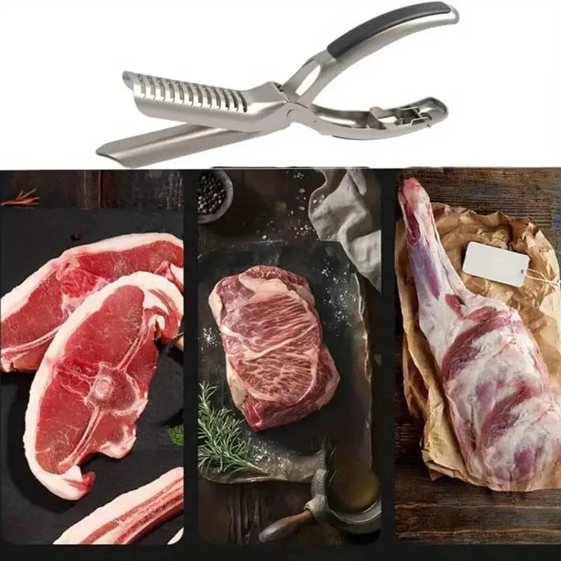Rib Membrane Remover Kitchen Stainless Steel Tool for BBQ Rib Skin Removal