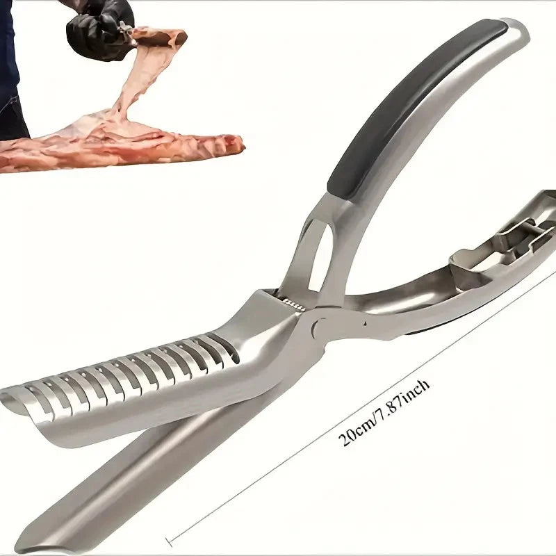 Rib Membrane Remover Kitchen Stainless Steel Tool for BBQ Rib Skin Removal