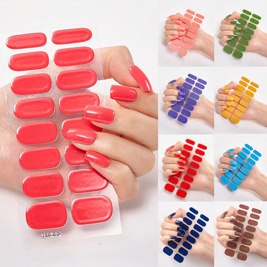 Different Design Gel Nail Stickers ( Pack of 36 Nails )