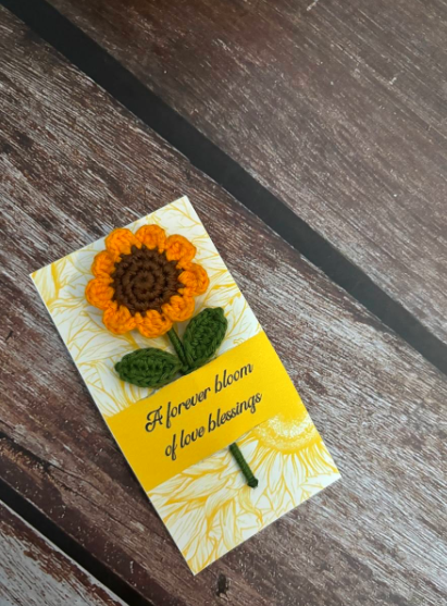 mini  sunflower fridge magnets pack of 2
