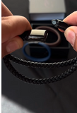 Men's Leather Bracelet with Magnetic Lock